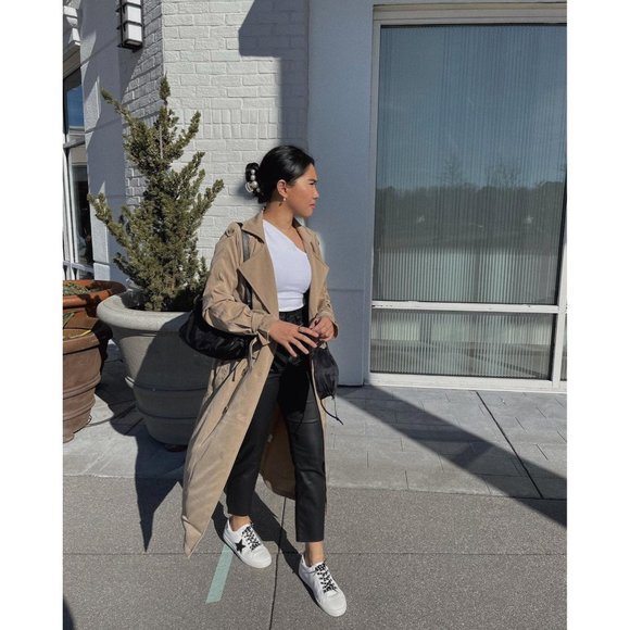 Princess Polly Cassie Trench Coat Tan 
